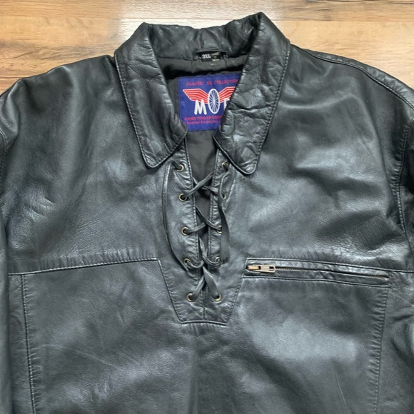 Vintage Leather Pullover Shirt/Jacket zipper side seams MOB ❣️Reasonable Offers💟 - Picture 4 of 16